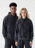 Acid Wash Hoodie - Black