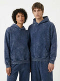 Acid Wash Hoodie - Navy