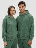 Acid Wash Hoodie - Army Green