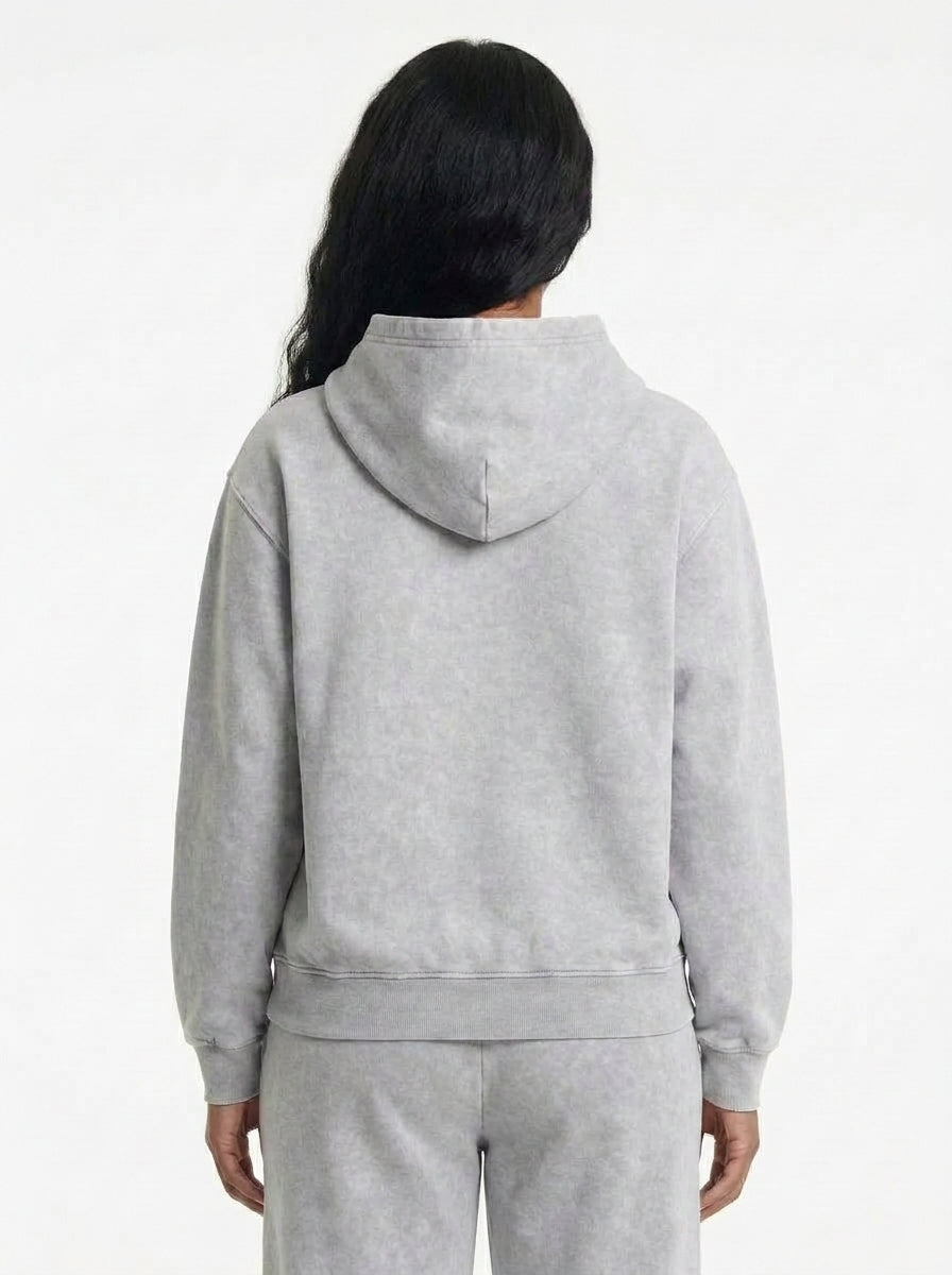 Acid Wash Hoodie - Grey
