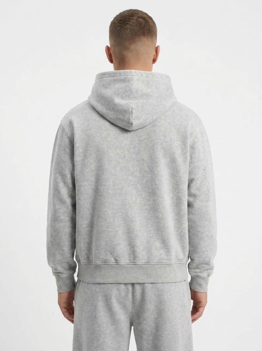 Acid Wash Hoodie - Grey