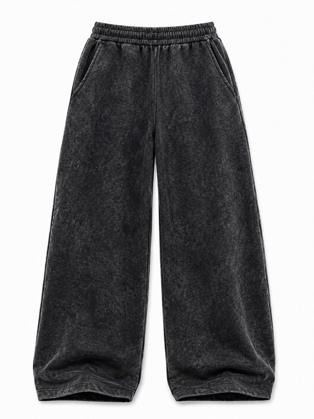 Acid Wash Trousers - Black