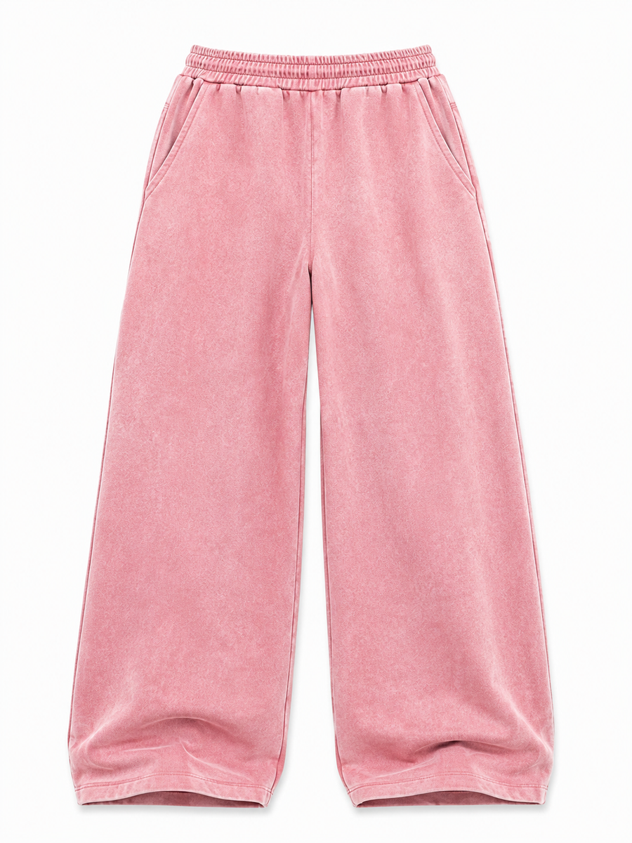Acid Wash Trousers - Pink