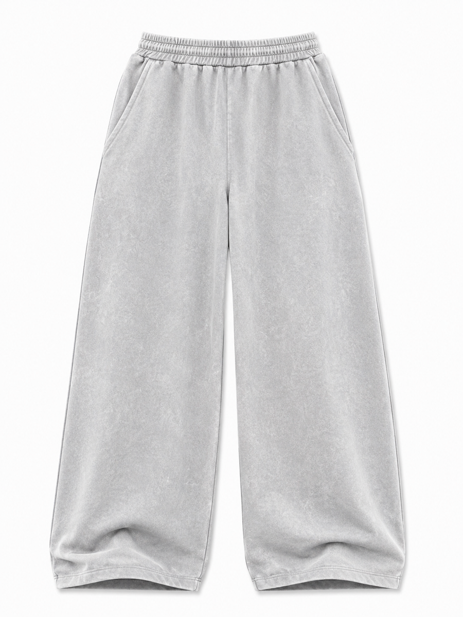 Acid Wash Trousers - Grey