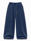 Acid Wash Trousers - Navy