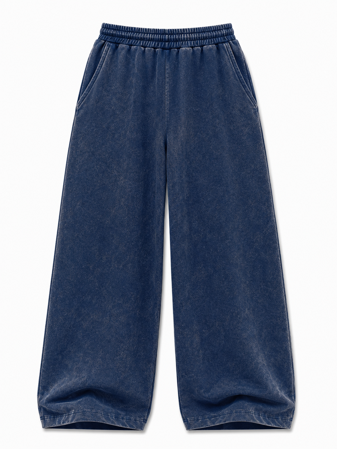 Acid Wash Trousers - Navy